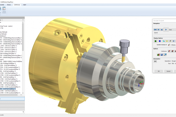 CW SF Full Toolpath Simulation - Mill-Turn
